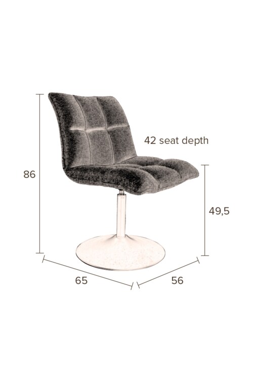 Dutchbone Mini Bar stoel-Grijs