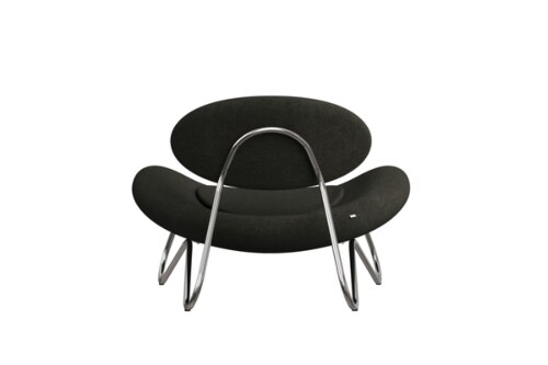 WOUD Meadow lounge stoel-Nara-Brushed stainless steel