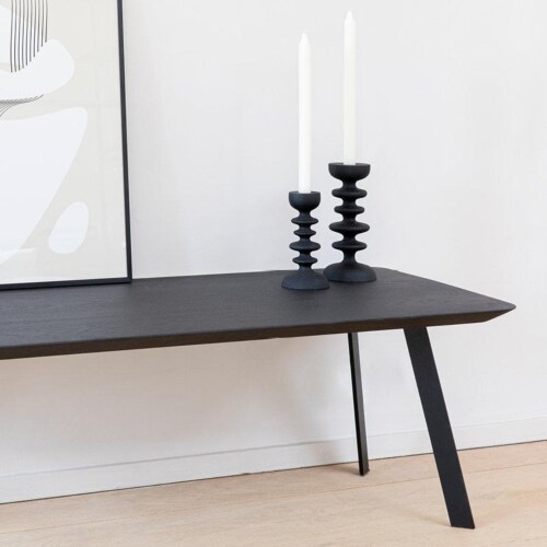 Studio HENK New Co Coffee Table Rectangular 120-Zwart-Hardwax oil light