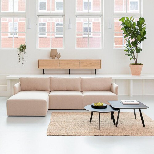 Studio HENK New Co Coffee Table Square 90-Zwart-Hardwax oil natural