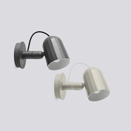 Hay Noc Wall LED button wandlamp-Donker grijs