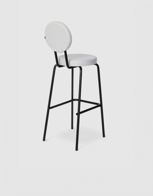 Puik Option Barstool barkruk Zithoogte 65 cm-Zwart-Ronde zit, ronde rug