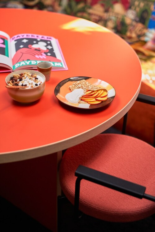 HKliving Eettafel Rond -Orange