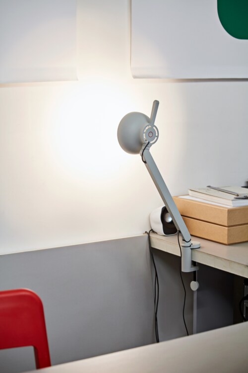 HAY PC Single Arm met klem lamp-Ash grey