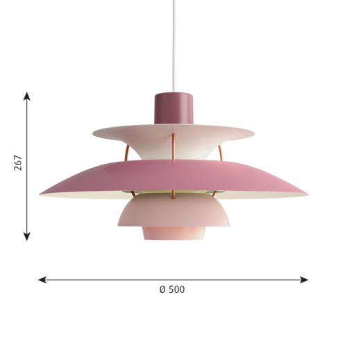 Louis Poulsen PH 5 hanglamp-Roze
