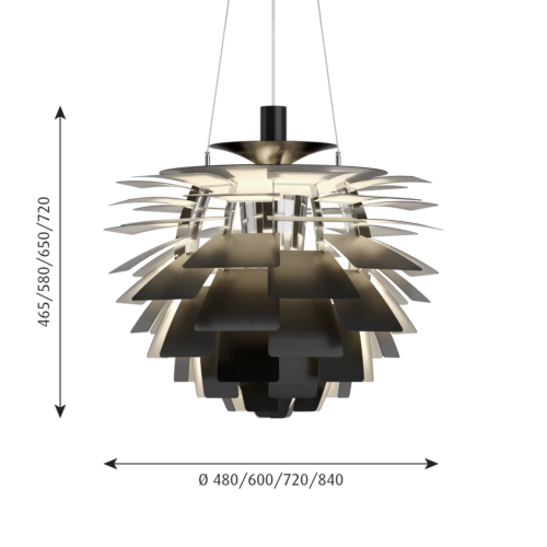 Louis Poulsen PH Artichoke hanglamp-Zwart-∅ 48 cm