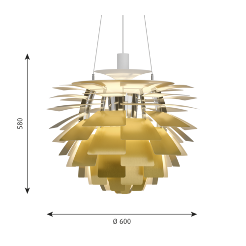 Louis Poulsen PH Artichoke hanglamp-Messing-∅ 60 cm