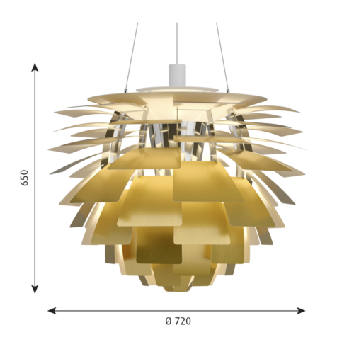 Louis Poulsen PH Artichoke hanglamp-Messing-∅ 72 cm