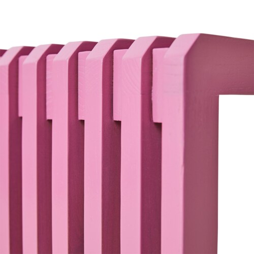 HKliving Slatted bank- 160x27x35 cm-Hot pink