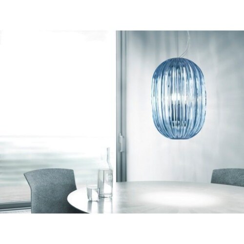 Foscarini Plass Grande LED hanglamp-Blauw