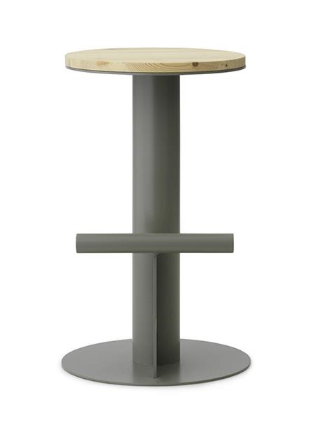 Normann Copenhagen Pole barkruk-Zithoogte 65 cm-Grey