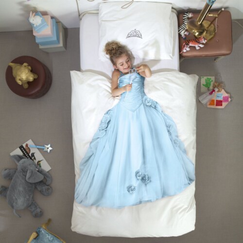 Snurk Princess Blue dekbedovertrek-200x200/220 cm