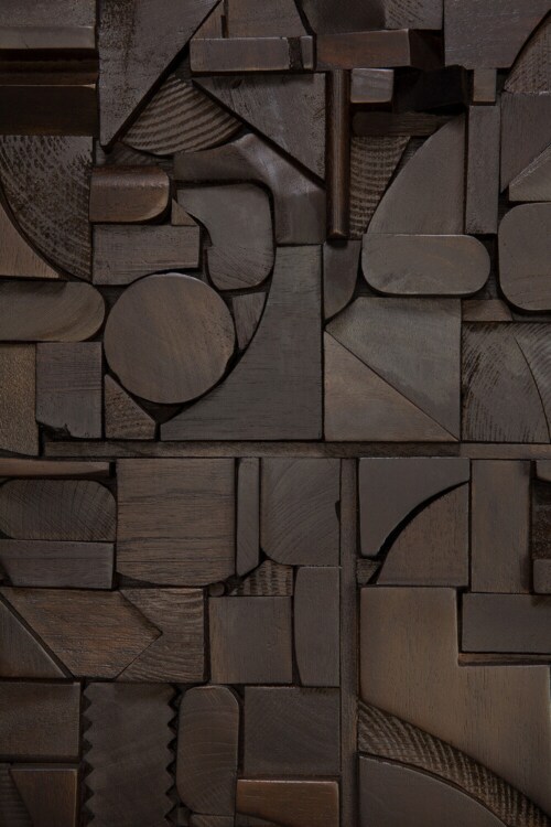 Ethnicraft Bricks muurdecoratie rechthoekig-120x90-Dark Brown