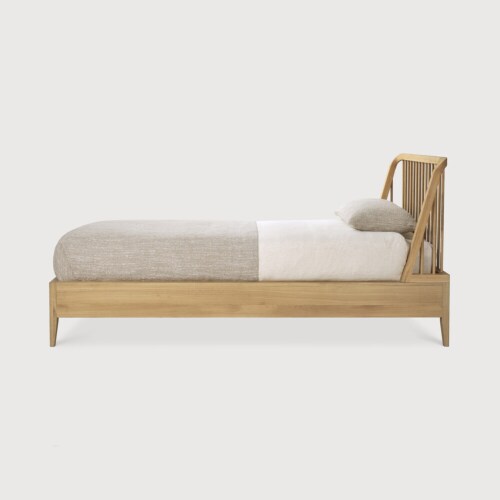 Ethnicraft Spindle eiken bed-90x200 cm-Hout
