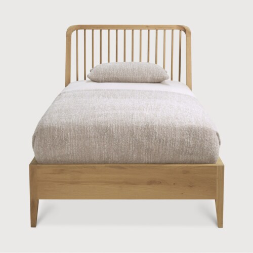 Ethnicraft Spindle eiken bed-90x200 cm-Hout