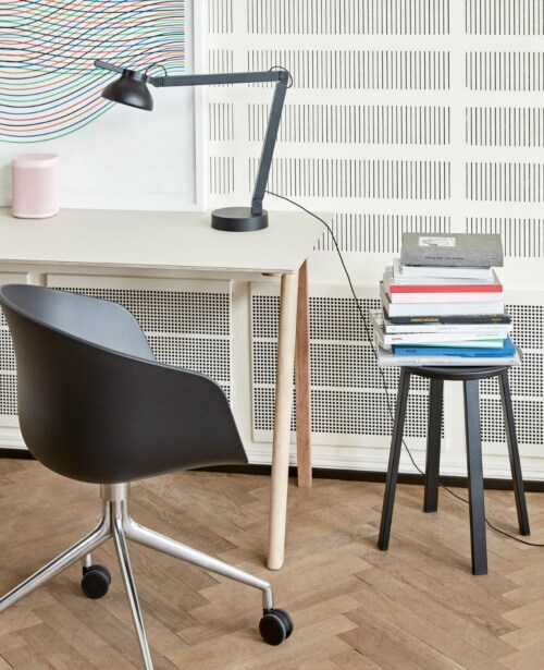 HAY About a Chair AAC24 bureaustoel - Wit onderstel-Concrete grey