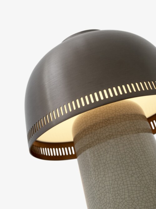 &tradition Raku SH8 Portable tafellamp-Beige Grey/Bronzed