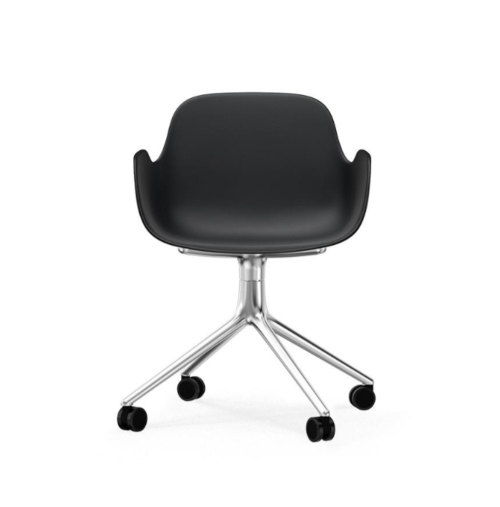 Normann Copenhagen Form Swivel bureaustoel aluminium onderstel-Black