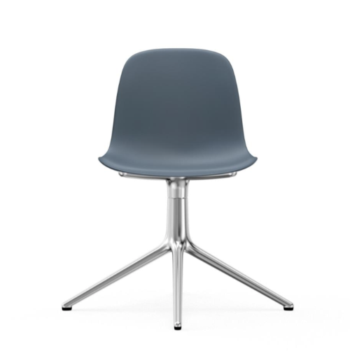 Normann Copenhagen Form Swivel stoel aluminium onderstel-Blue