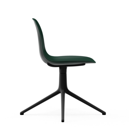 Normann Copenhagen Form Swivel stoel zwart aluminium onderstel-Green