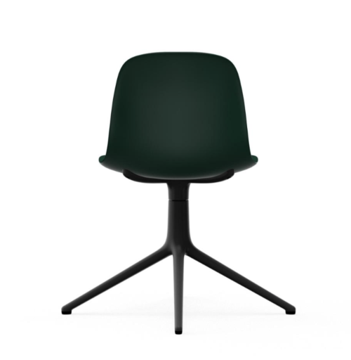 Normann Copenhagen Form Swivel stoel zwart aluminium onderstel-Green