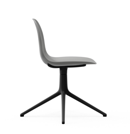 Normann Copenhagen Form Swivel stoel zwart aluminium onderstel-Grey