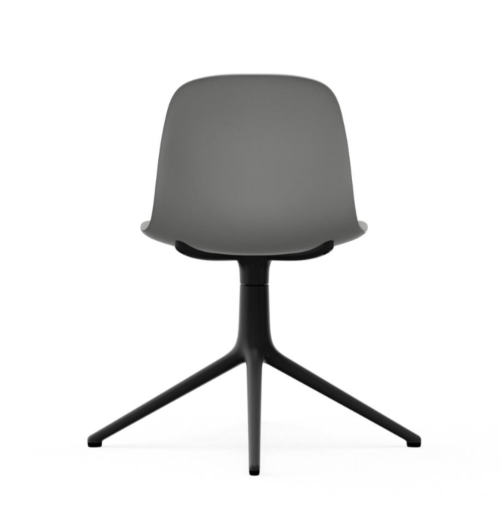 Normann Copenhagen Form Swivel stoel zwart aluminium onderstel-Grey