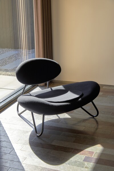 WOUD Meadow lounge stoel-Vidar-Black Painted steel