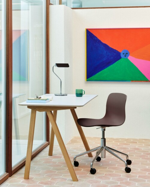 HAY About a Chair AAC50 gasveer bureaustoel - chrome onderstel-Slate Blue