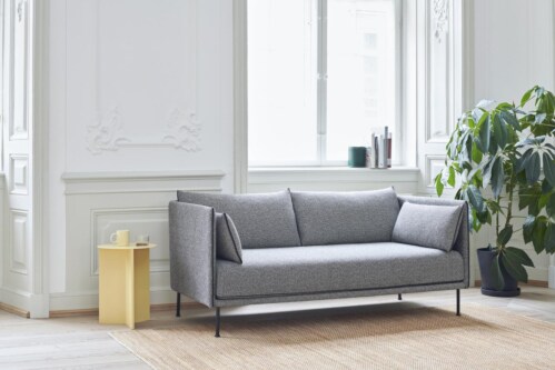 HAY Silhouette Sofa mono 2-zits bank-Silk SIL0250-Gepoedercoat Zwart