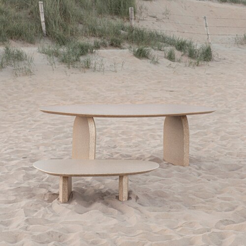 Studio HENK Amoeba tafel-240x100 cm-Naturel lak