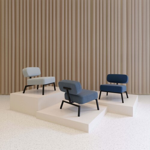 Studio HENK Ode Lounge Chair zwart frame-Steelcut Trio 3-865