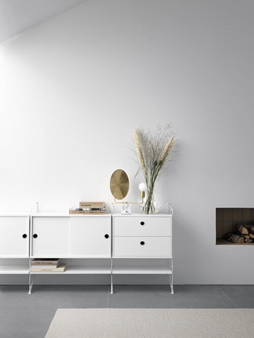 String Chest with Drawers ladekast-58x30x42 cm-White