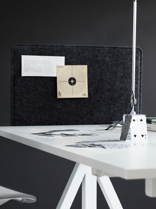 String Works desk bureau hoogte verstelbaar-140x78 cm-Wit laminaat
