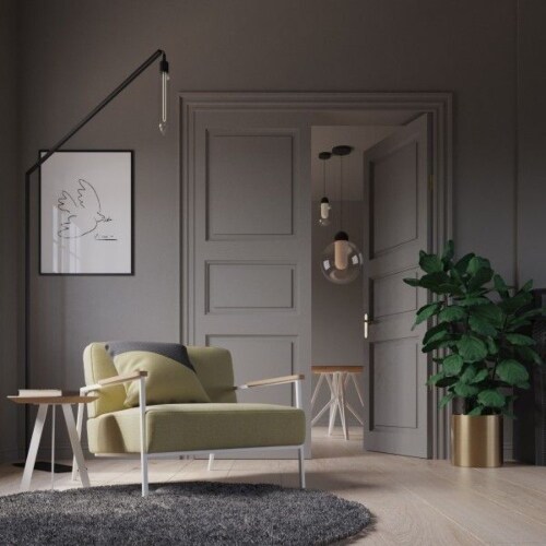 Studio HENK Co fauteuil met wit frame-Halling 65-407