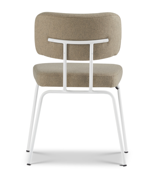 Dyyk Ted stoel - New Wool- wit onderstel-Stone