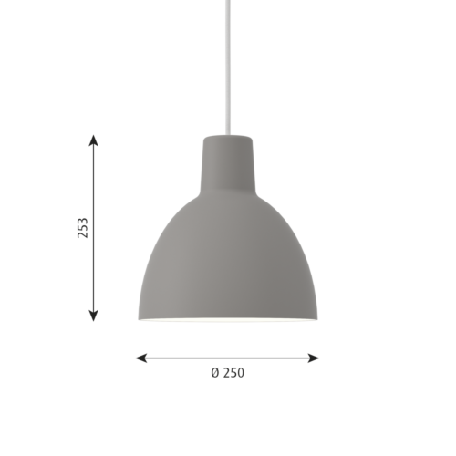 Louis Poulsen Toldbod hanglamp-Light grey-∅ 25 cm