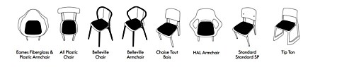 Vitra Soft Seats zitkussen type A-Hopsak / Ijsblauw-Ivory