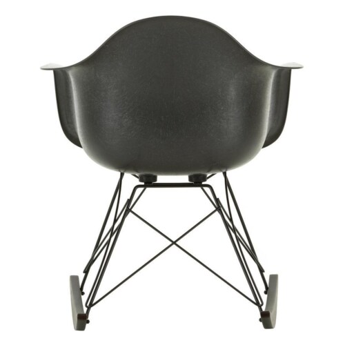 Vitra Eames RAR Fiberglass schommelstoel met verchroomd onderstel-Raw Umber-Esdoorn donker