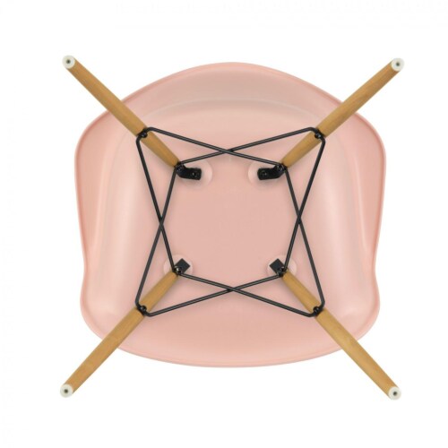 Vitra Eames DAW stoel met essenhout onderstel-Pale rose
