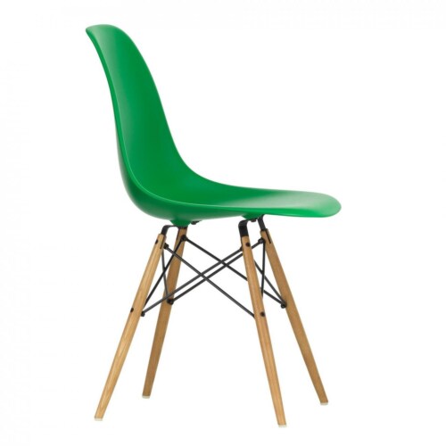 Vitra Eames DSW stoel met essenhout onderstel-Groen