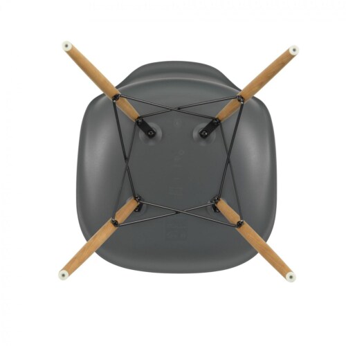 Vitra Eames DSW stoel met essenhout onderstel-Graniet grijs