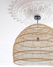 HKliving Wicker Ball hanglamp-Naturel-∅ 80 cm