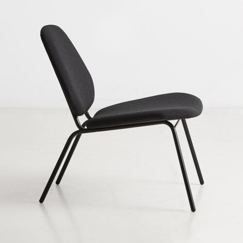 WOUD Lean Lounge Chair stoel-Black