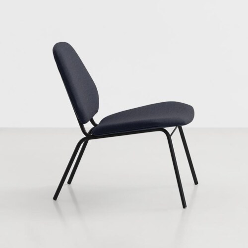 WOUD Lean Lounge Chair stoel-Dark Blue
