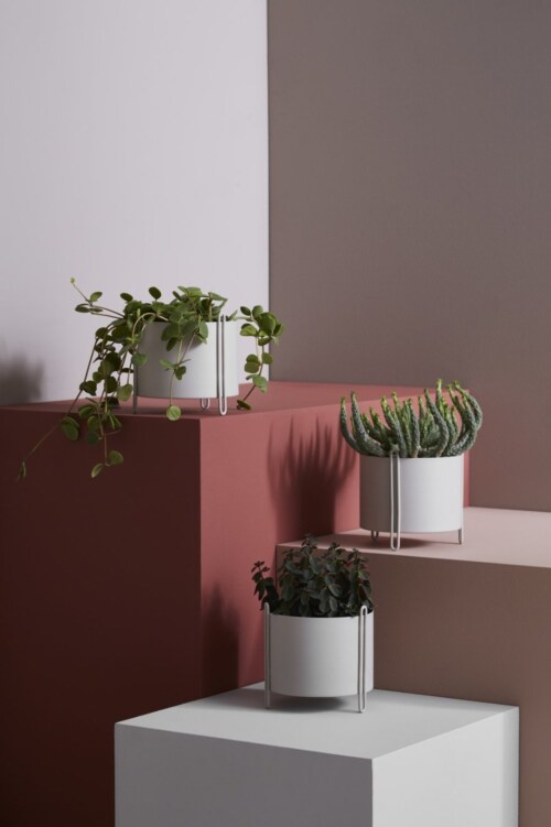 Woud Pidestall small plantenbak -Grey