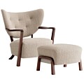 &tradition Wulff fauteuil + poef oiled walnut