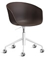 HAY About a Chair AAC52 gasveer bureaustoel - Wit onderstel