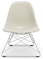 Vitra Eames LSR Fiberglass loungestoel met wit onderstel