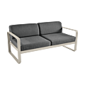Fermob Bellevie 2-zits loungebank met graphite grey zitkussen